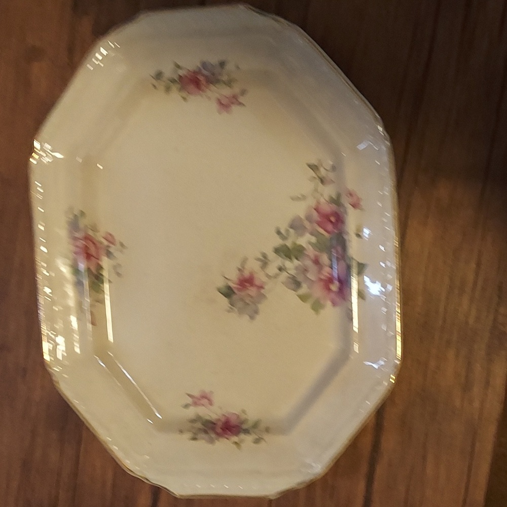 Vintage  Edwin M Knowles China serving tray